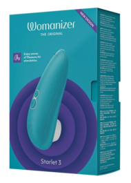 Бирюзовый клиторальный стимулятор Womanizer Starlet 3 - 4