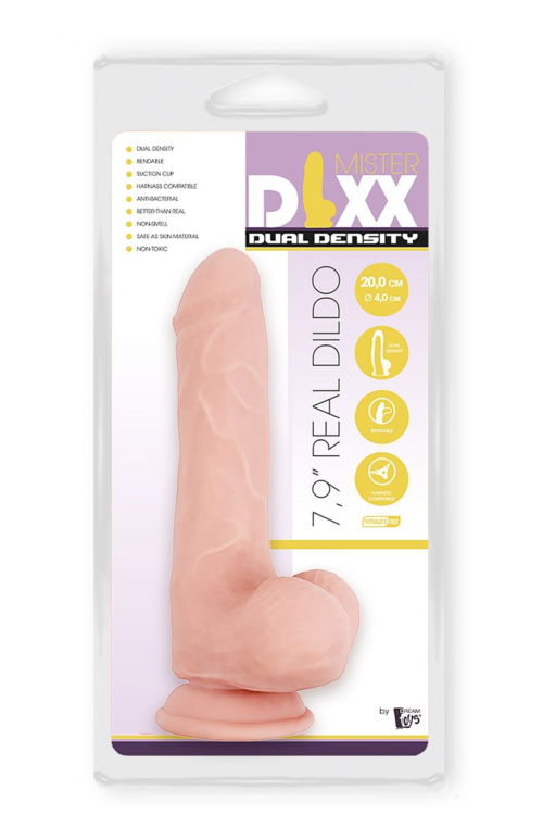 Телесный фаллоимитатор-реалистик Dual Density Dildo - 20 см. - 2