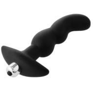 Черная вибропробка для простаты FantASStic Vibrating Prostate Plug - 14,5 см. - 3