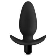 Черная анальная вибропробка Silicone Saddle Plug - 12,1 см. - 0