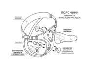 Красно-черный женский пояс с 2 способами крепления насадок - 8