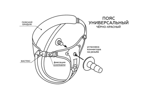 Пояс унисекс UNISEX Style с 2 насадками - 8