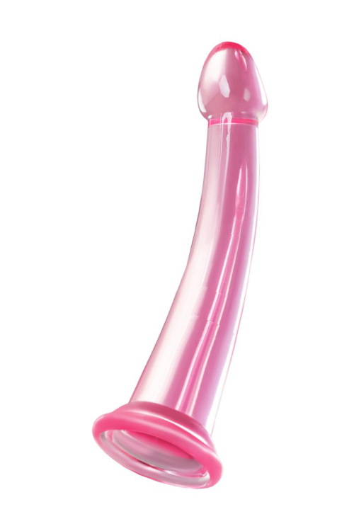 Розовый нереалистичный фаллоимитатор Jelly Dildo L - 20 см. - 3