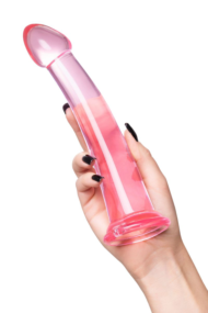 Розовый нереалистичный фаллоимитатор Jelly Dildo XL - 22 см. - 4