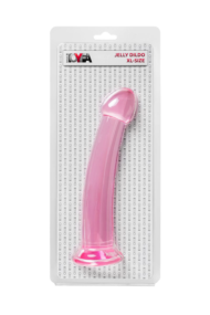 Розовый нереалистичный фаллоимитатор Jelly Dildo XL - 22 см. - 5