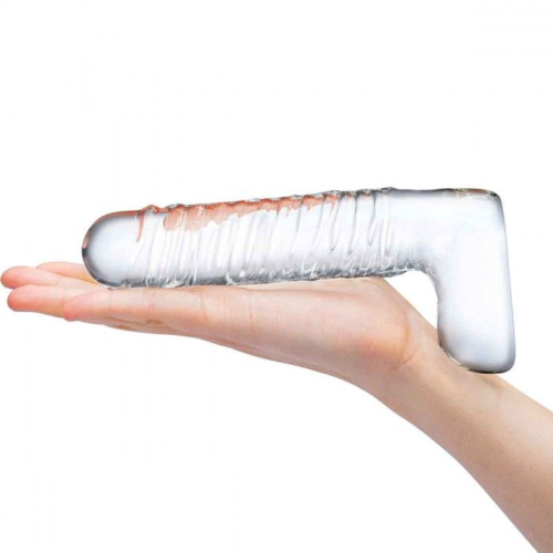 Прозрачный фаллоимитатор 8 Realistic Ribbed Glass Dildo - 20,3 см. - 4