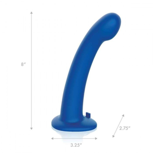 Синяя насадка Remote Control P-Spot G-Spot с черными трусиками - 20 см. - 4