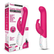 Розовый вибромассажер для G-точки Come hither G-Spot Rabbit - 24,5 см. - 1