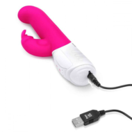 Розовый вибромассажер для G-точки Come hither G-Spot Rabbit - 24,5 см. - 5