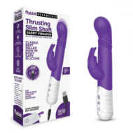 Фиолетовый массажер для G-точки Slim Shaft thrusting G-spot Rabbit - 23 см. - 1