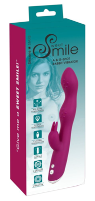 Фиолетовый вибратор A G-Spot Rabbit Vibrator для стимуляции зон G и A - 23,6 см. - 8