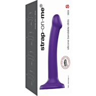 Фиолетовый фаллоимитатор-насадка Strap-On-Me Dildo Dual Density size S - 17 см. - 3