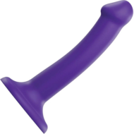 Фиолетовый фаллоимитатор-насадка Strap-On-Me Dildo Dual Density size S - 17 см. - 0