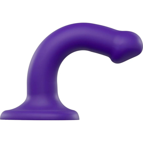 Фиолетовый фаллоимитатор-насадка Strap-On-Me Dildo Dual Density size S - 17 см. - 1