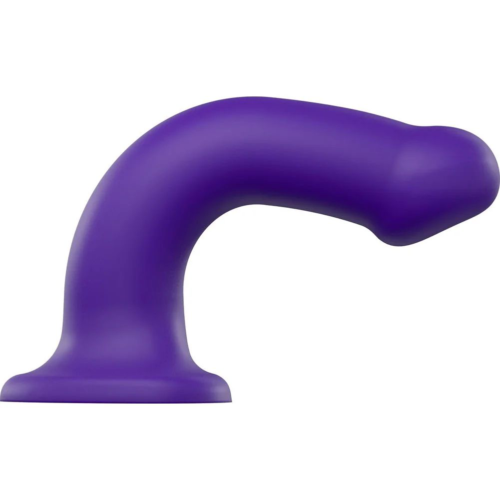 Фиолетовый фаллоимитатор-насадка Strap-On-Me Dildo Dual Density size L - 19 см. - 1