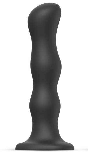 Черная насадка Strap-On-Me Dildo Geisha Balls size M