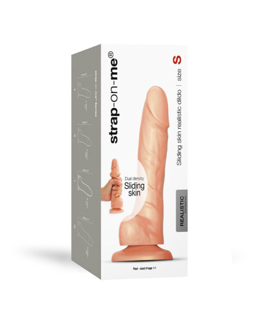 Телесный фаллоимитатор Strap-On-Me Sliding Skin Realistic Dildo size S - 2