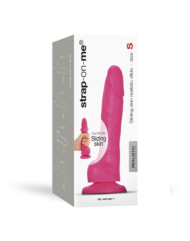 Розовый фаллоимитатор Strap-On-Me Sliding Skin Realistic Dildo size S - 2