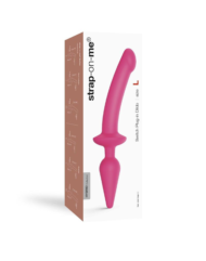 Розовый двусторонний фаллоимитатор Strap-On-Me Dildo Plug-In Switch size S - 1