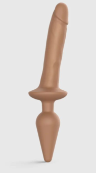 Карамельный двусторонний фаллоимитатор Strap-On-Me Dildo Plug-In Switch size L - 0