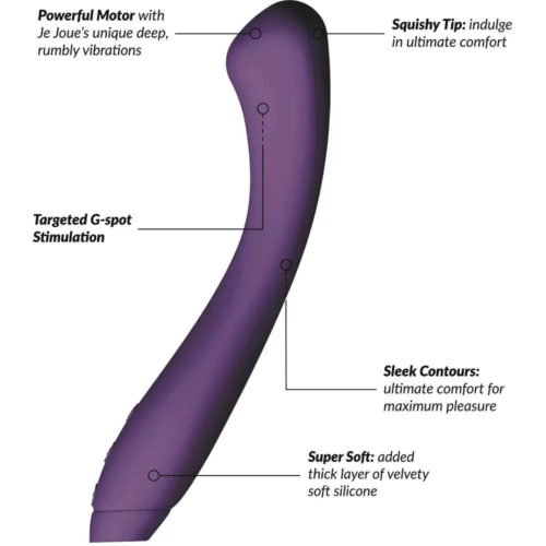 Фиолетовый вибратор Je Joue Juno - 17 см. - 5