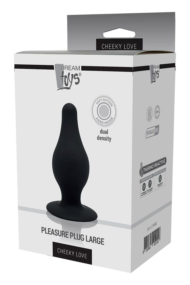 Черный анальный стимулятор DUAL DENSITY PLEASURE PLUG L - 10,2 см. - 1