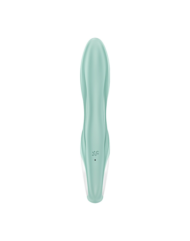 Зеленый вибратор-кролик Satisfyer Air Pump Bunny 5+ с функцией расширения - 20,4 см. - 2