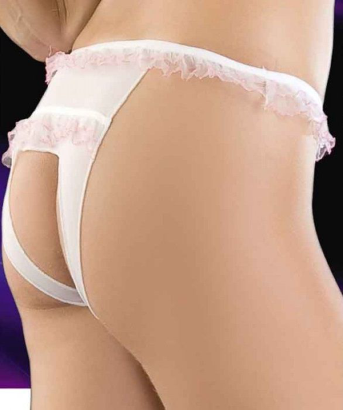 Пикантные трусики с рюшами и открытыми ягодицами - 1