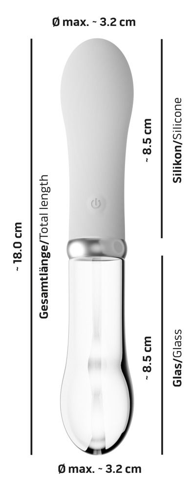 Двусторонний вибратор G-Spot LED - 18 см. - 5