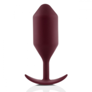 Бордовая пробка для ношения B-vibe Snug Plug 5 - 14 см. - 4