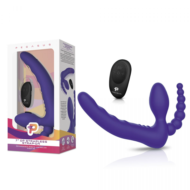 Фиолетовый безремневой страпон с пультом ДУ 7’’ Remote Control Strapless - 24 см. - 6