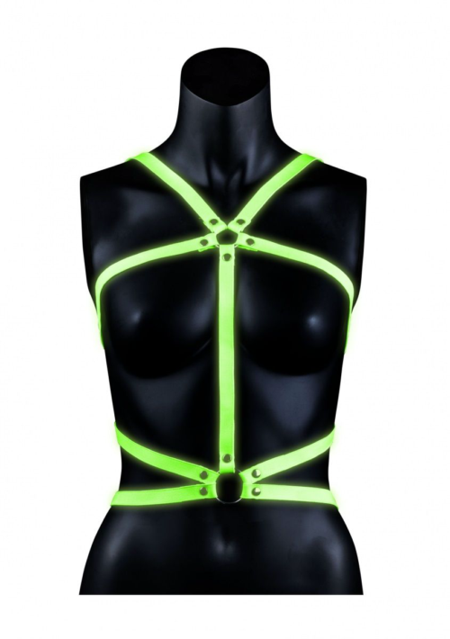 Портупея Body Harness с неоновым эффектом - размер L-XL - 1