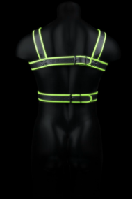 Стильная портупея Body Harness с неоновым эффектом - размер L-XL - 1