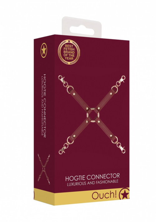 Бордовый крестообразный фиксатор Halo Hogtie Connector - 1