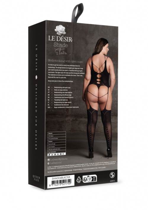 Эффектный боди-комбинезон Elara VII Bodystocking with Open Cups - 10