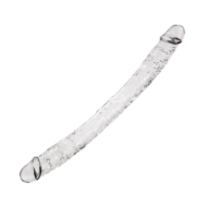 Прозрачный двусторонний фаллоимитатор Supreme Jelly Dildo - 38,5 см. - 0