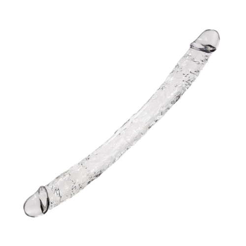 Прозрачный двусторонний фаллоимитатор Supreme Jelly Dildo - 38,5 см. - 0