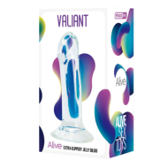 Прозрачный фаллоимитатор на присоске Valiant Jelly Dildo - 18 см. - 1