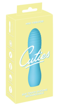 Голубой мини-вибратор Cuties - 10,8 см. - 3