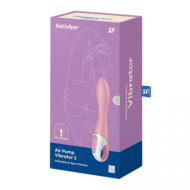 Розовый вибромассажер с функцией расширения Air Pump Vibrator 2 - 20,9 см. - 1