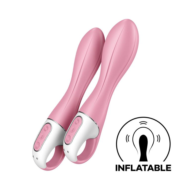 Розовый вибромассажер с функцией расширения Air Pump Vibrator 2 - 20,9 см. - 0