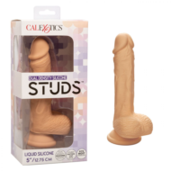 Телесный фаллоимитатор Dual Density Silicone Studs - 17,75 см. - 1