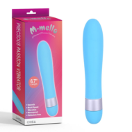 Голубой классический вибратор Precious Passion Vibrator - 17 см. - 1