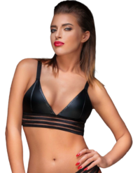 Бюстгальтер на эластичной ленте Powerwetlook bralette with elastic tape - 0