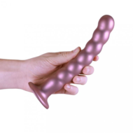 Розовый фаллоимитатор Beaded G-Spot - 21 см. - 2