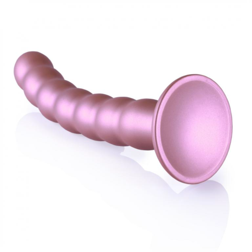 Розовый фаллоимитатор Beaded G-Spot - 21 см. - 3