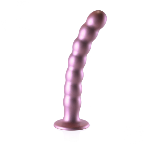 Розовый фаллоимитатор Beaded G-Spot - 21 см. - 0