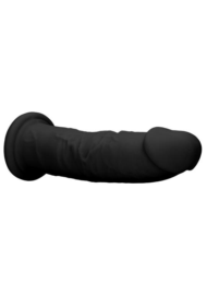 Черный фаллоимитатор Silicone Dildo Without Balls - 22,8 см. - 3