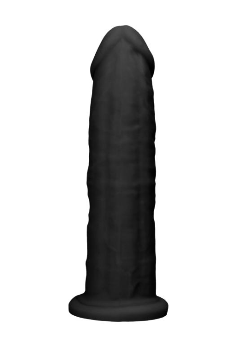 Черный фаллоимитатор Silicone Dildo Without Balls - 22,8 см. - 4