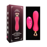 Розовый мини-вибратор Mini Vibrator с пультом ДУ - 12,5 см. - 7